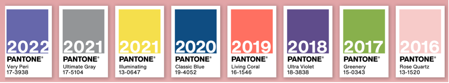 Pantone 2016_2022